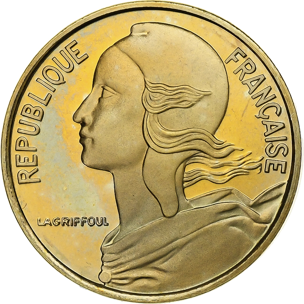 France, 5 Centimes, Marianne, 1993, Paris, Proof, Aluminum-Bronze, 