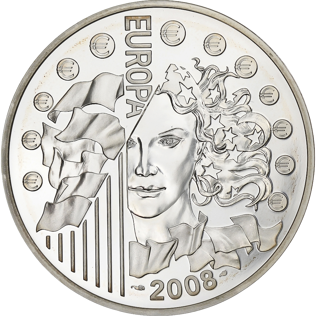 Frankreich, 1 1/2 Euro, présidence de l'UE, BE, 2008, Monnaie de Paris, Silber