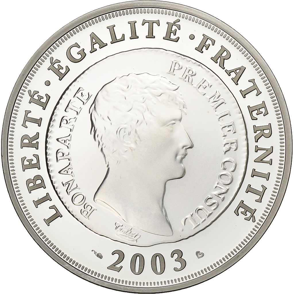 Frankreich, 1 1/2 Euro, Bicentenaire du franc germinal, BE, 2003, Monnaie de