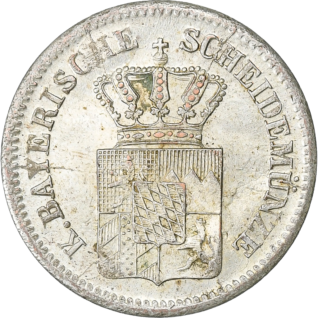 German States, BAVARIA, Ludwig II, Kreuzer, 1871, Silver, , KM:873
