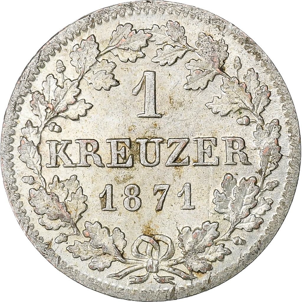 German States, BAVARIA, Ludwig II, Kreuzer, 1871, Silver, , KM:873