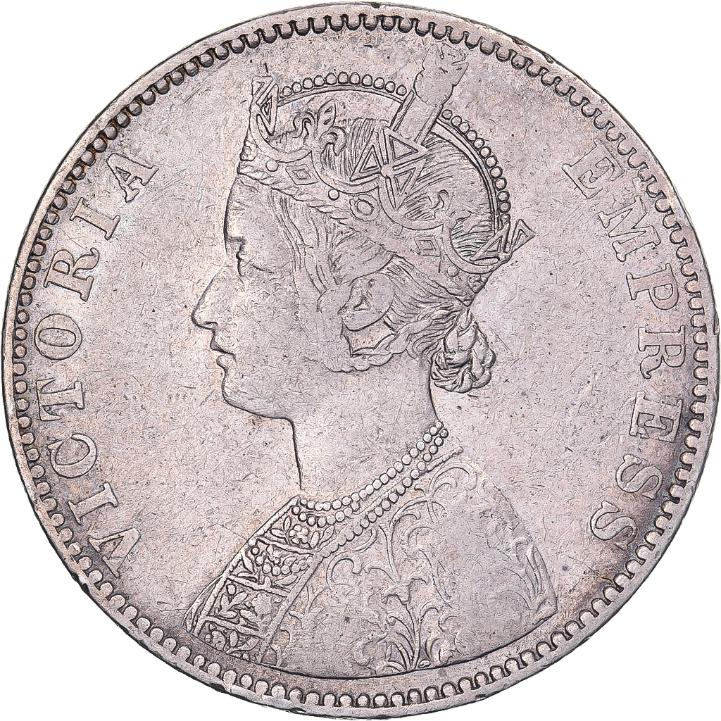 British India, Victoria, Rupee, 1891, Silver, , KM:492