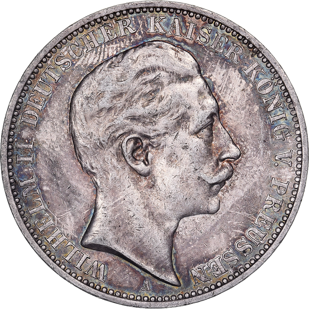 Kingdom of Prussia, Wilhelm II, 3 Mark, 1912, Berlin, Silver, , KM:527