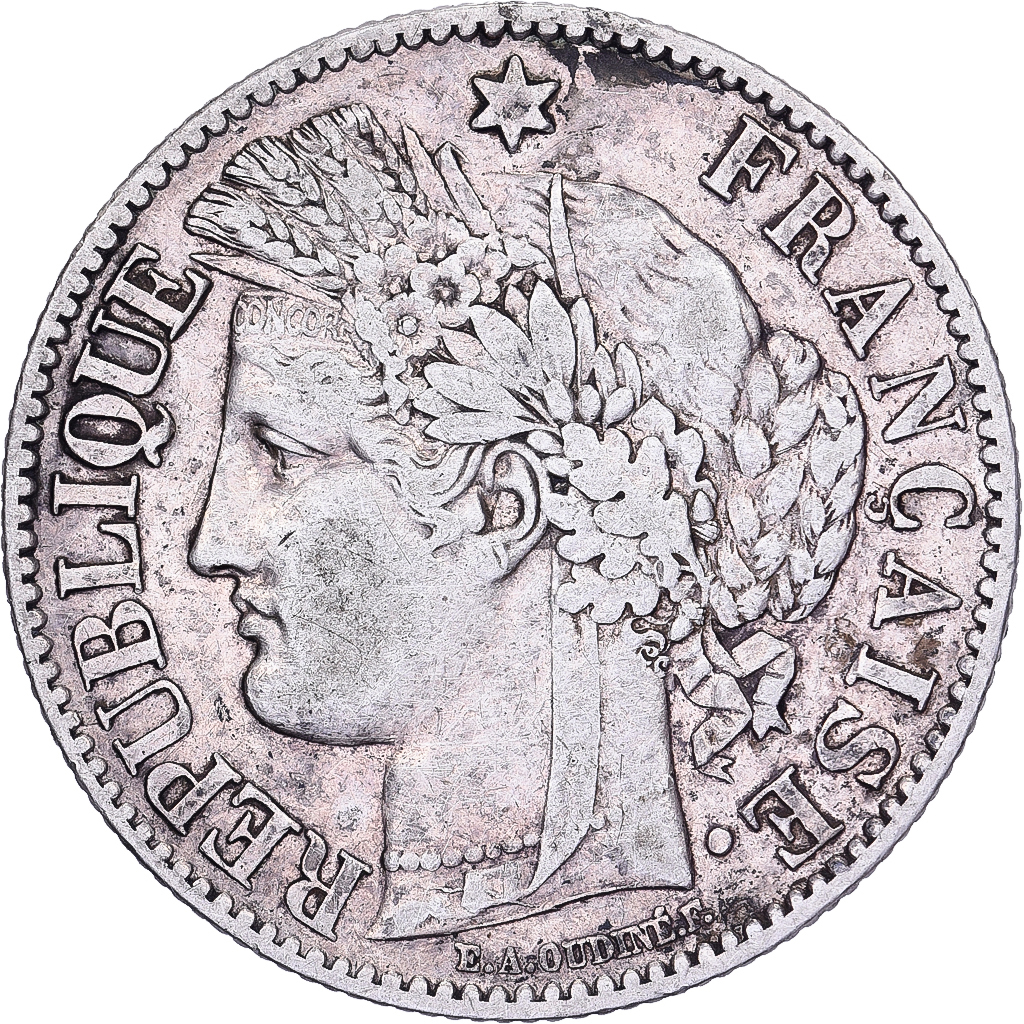 France, 2 Francs, Cérès, 1872, Paris, Silver, , Gadoury:530a