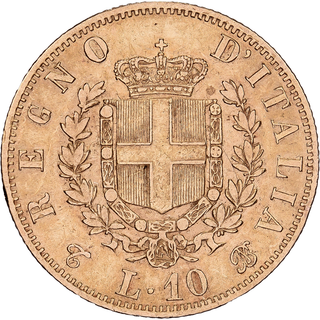 Italy, Vittorio Emanuele II, 10 Lire, 1863, Torino, Gold, , KM:9
