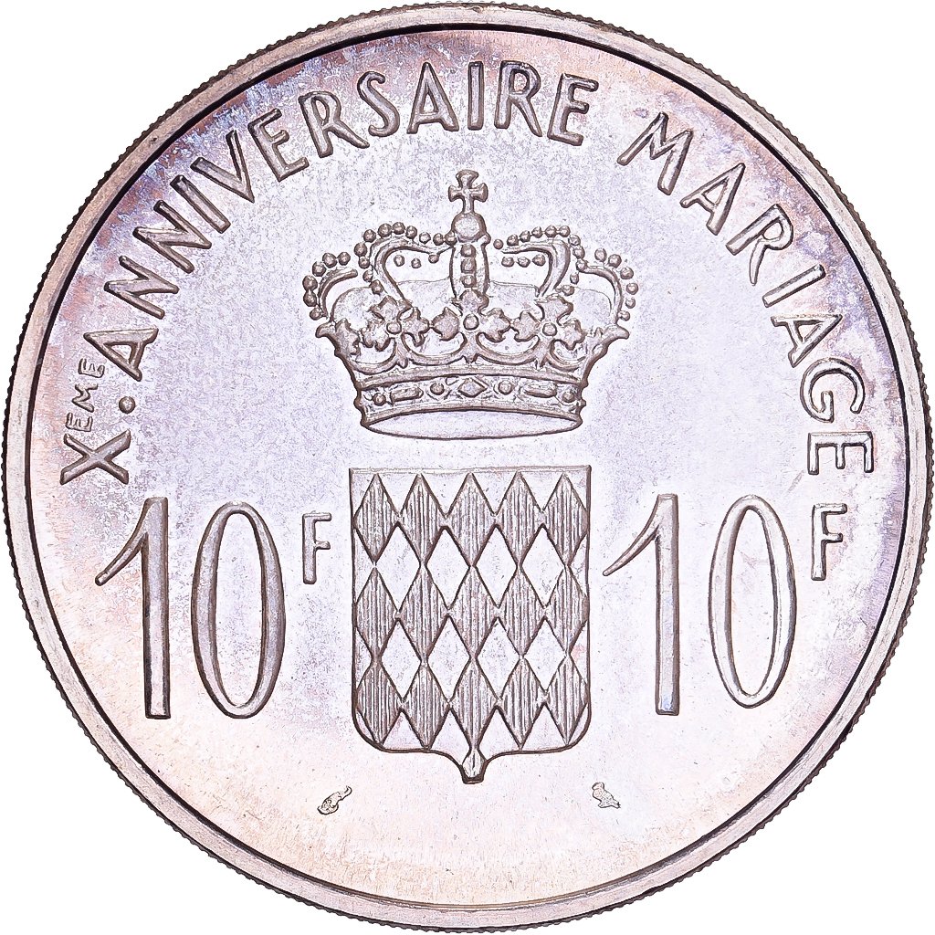 Monaco, Rainier III, 10 Francs, 1966, Silver, , Gadoury:MC 154, KM:M1