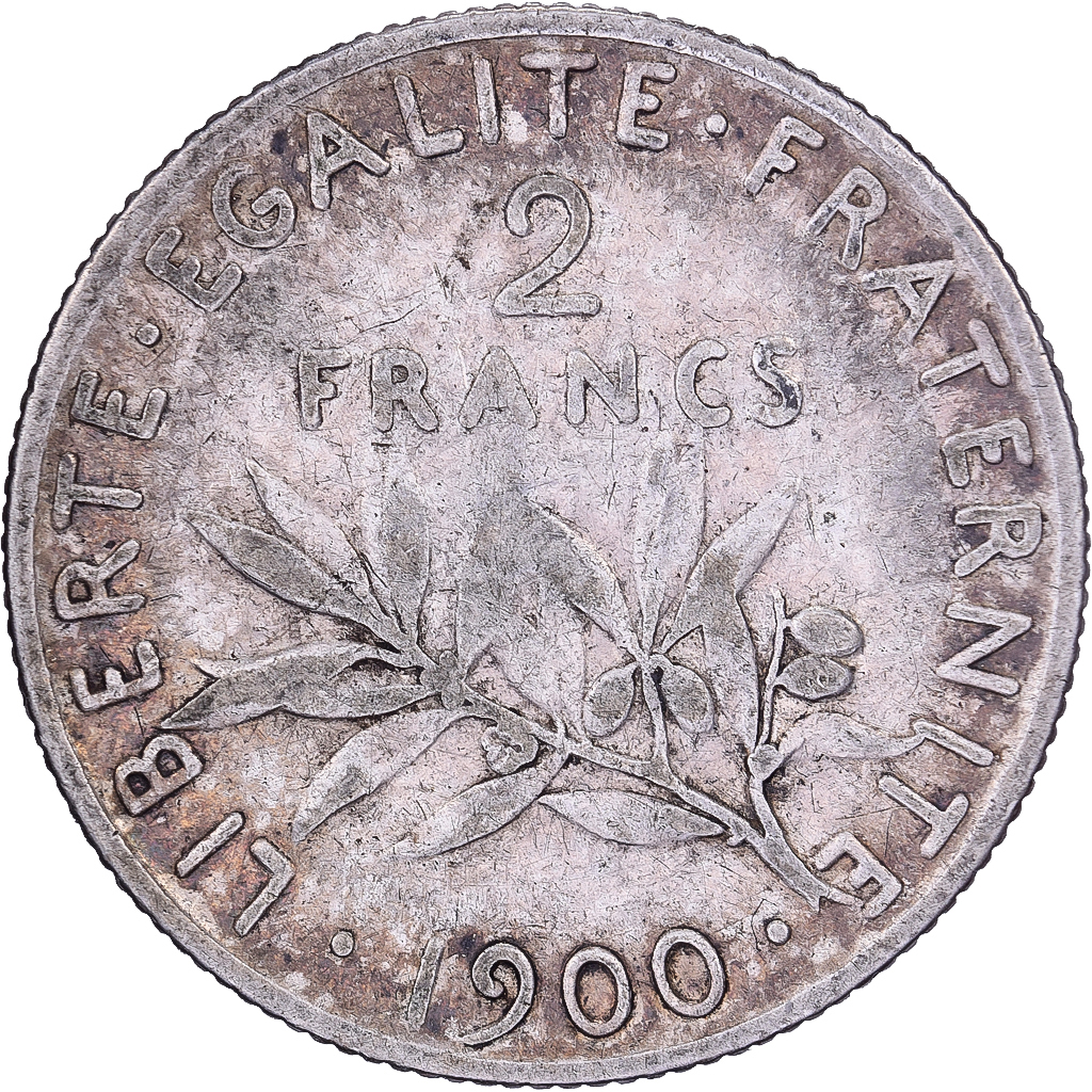France, 2 Francs, Semeuse, 1900, Paris, Silver, , Gadoury:532, KM:845.1