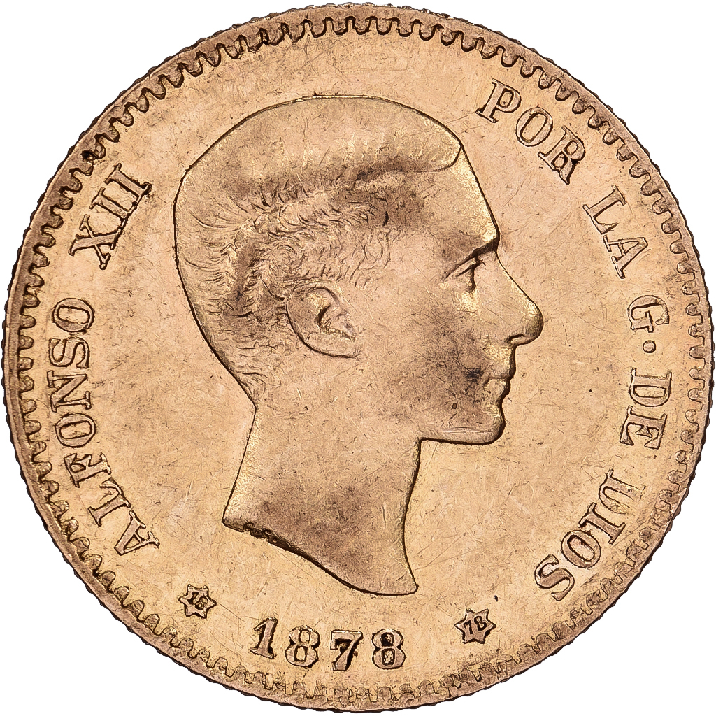 Spain, Alfonso XII, 10 Pesetas, 1878, Madrid, Gold, , KM:677