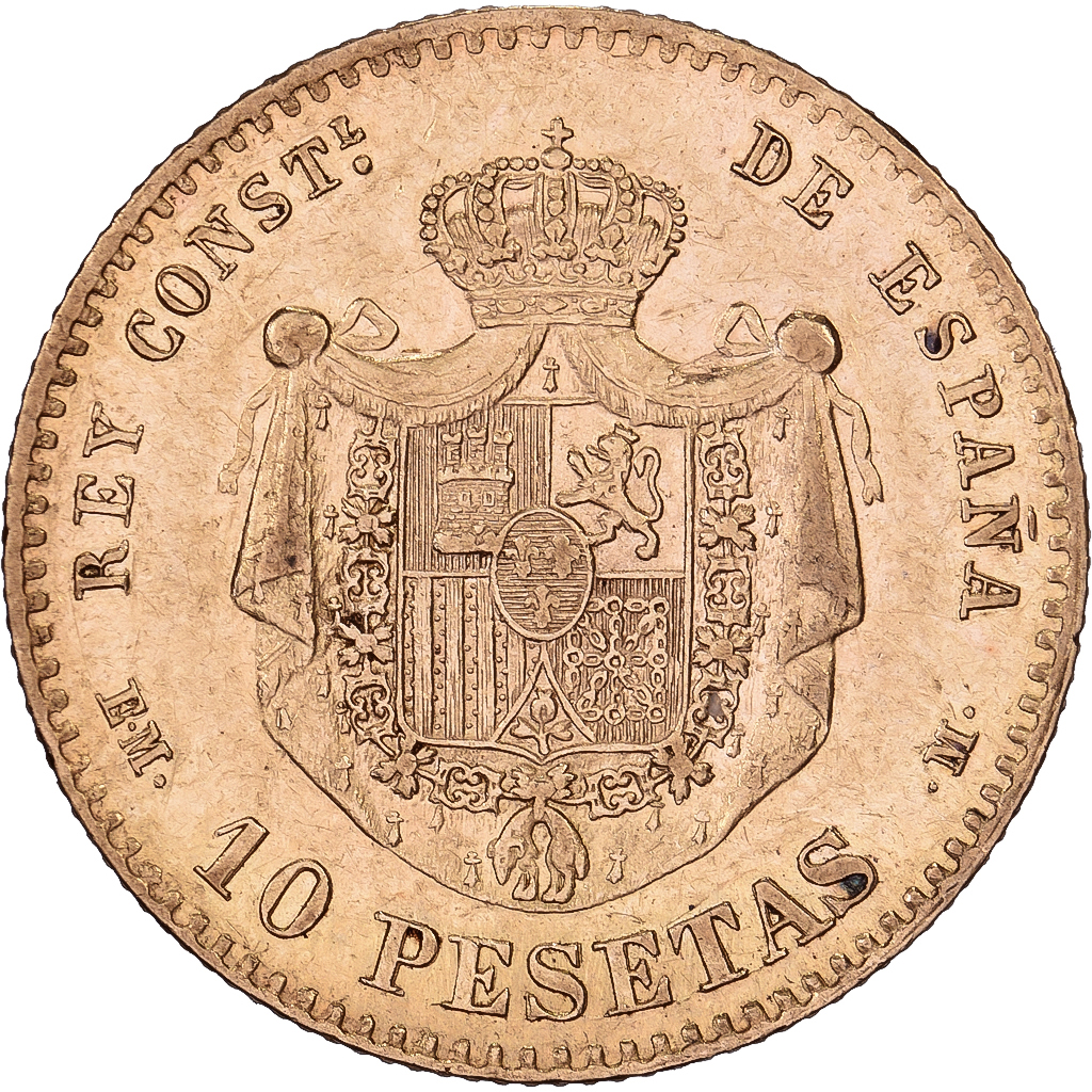 Spain, Alfonso XII, 10 Pesetas, 1878, Madrid, Gold, , KM:677