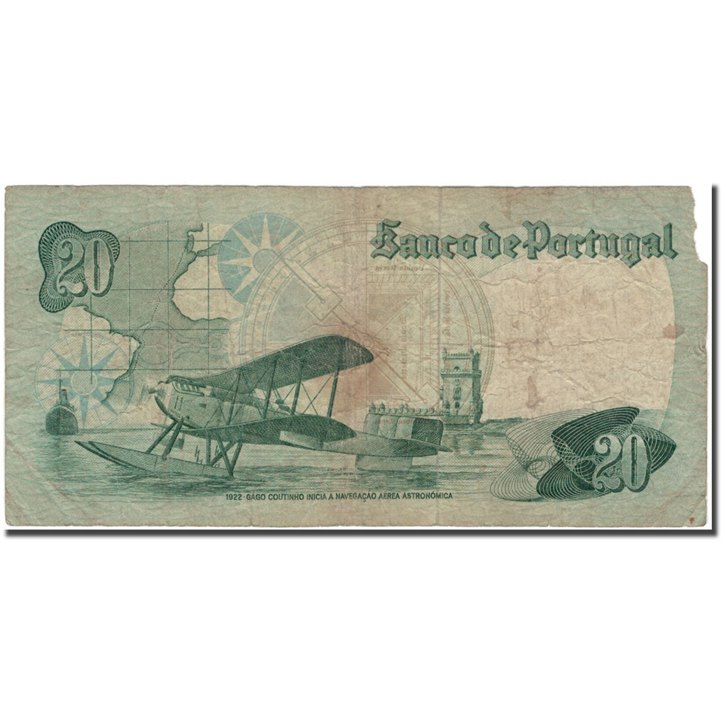 Banknote, Portugal, 20 Escudos, 1978-10-04, KM:176b, G(4-6)