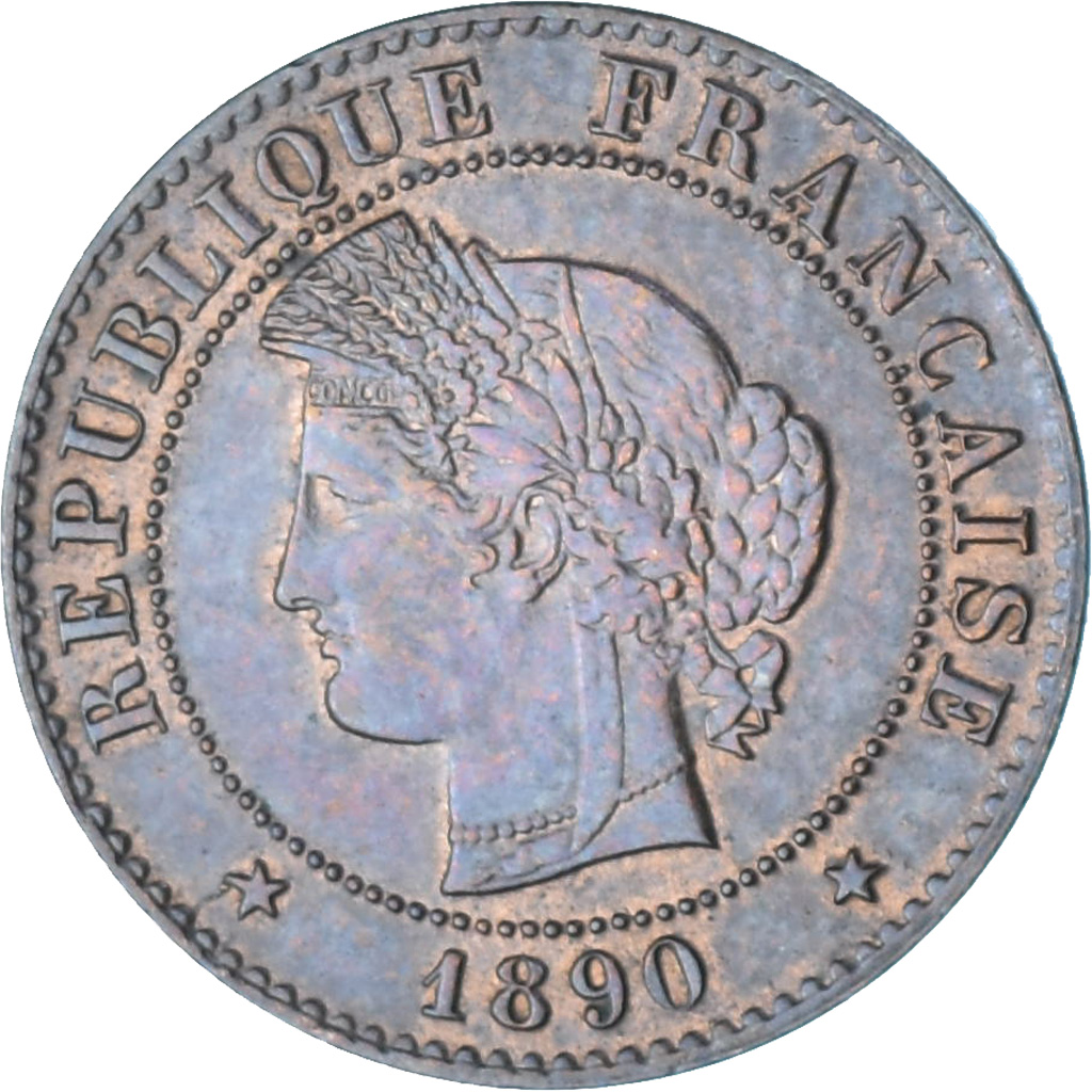 France, 1 Centime, Cérès, 1890, Paris, Bronze, , Gadoury:88