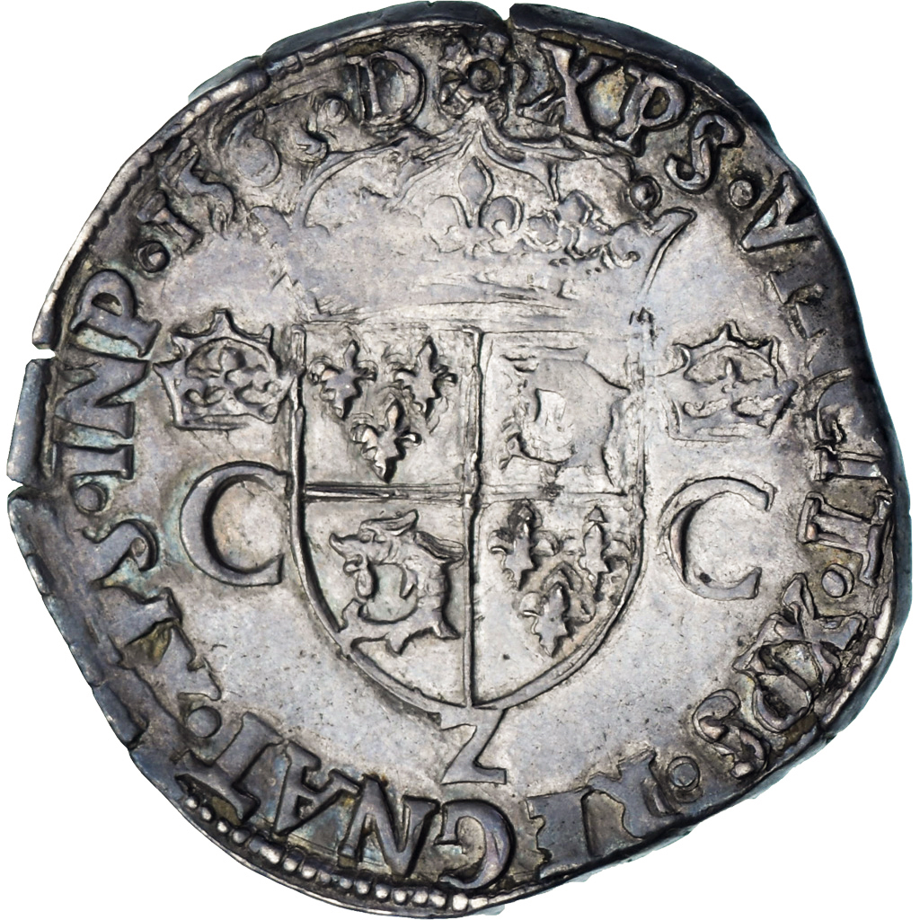 France, Charles IX, Teston du Dauphiné, 1563, Grenoble, Silver, VF