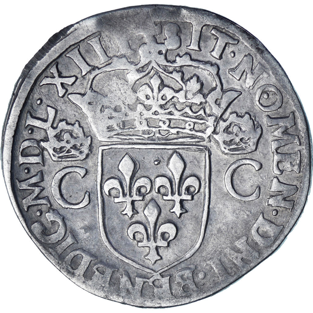 France, Charles IX, Teston, 1563, Rennes, 2nd type, Silver, 