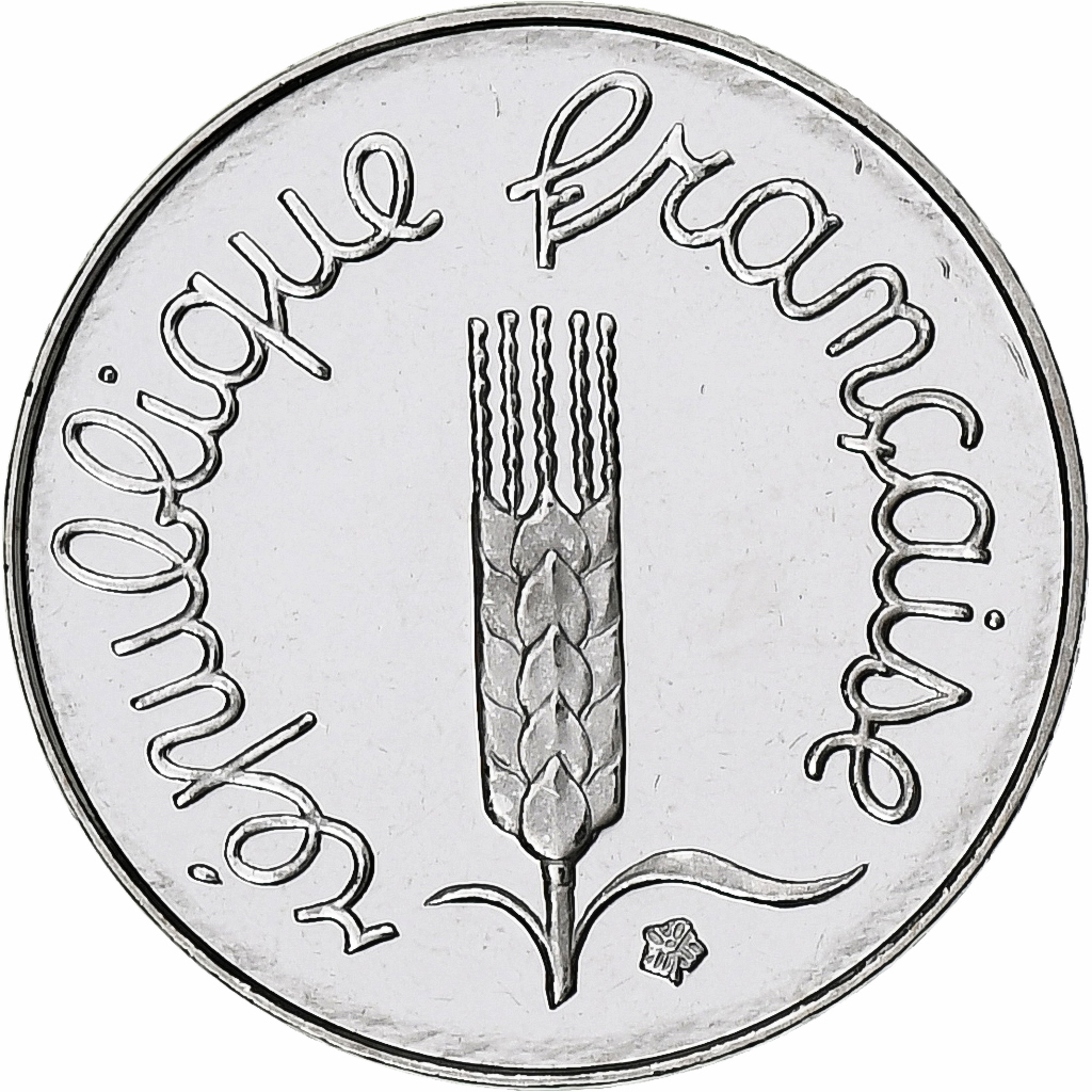 France, 1 Centime, Épi, 2000, Paris, Série BE / Proof, Stainless Steel