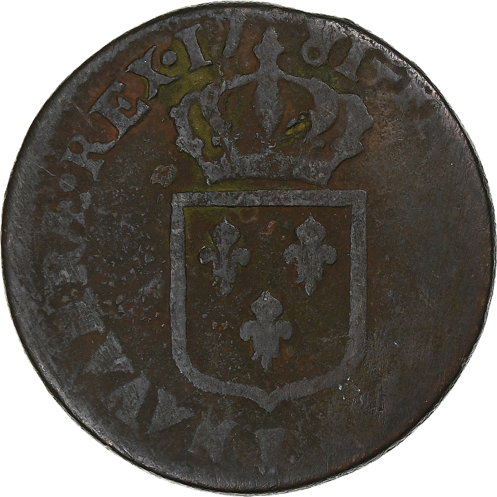 France, Louis XVI, Sol, 1781, Limoges, Copper, , Gadoury:350
