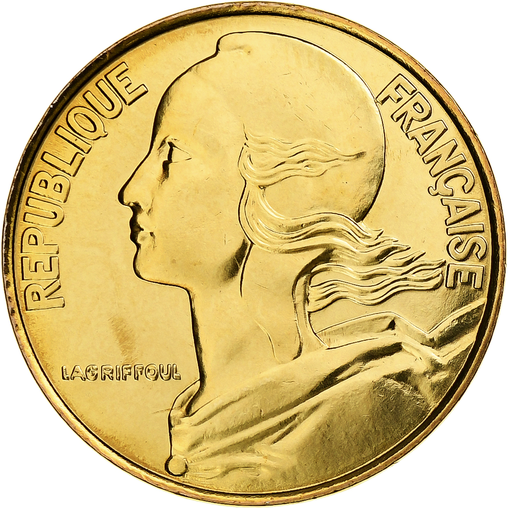 France, 20 Centimes, Marianne, 1995, MDP, Série BU, Aluminum-Bronze, 