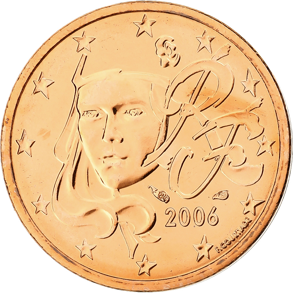 France, 2 Euro Cent, 2006, MDP, Série BU, SPL+, Cuivre plaqué acier, KM:1283