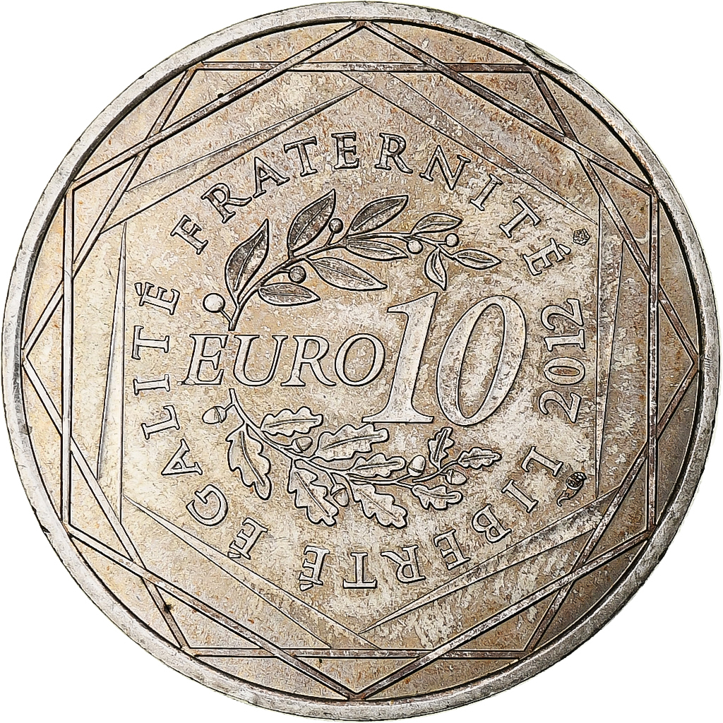 Frankreich, 10 Euro, Haute-Normandie, 2012, Paris, UNZ, Silber