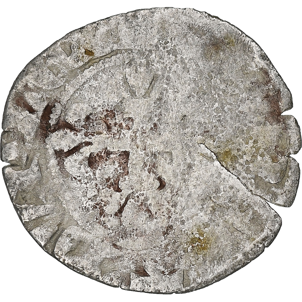 France, Charles IV, Double Parisis, 1323-1328, Billon, , Duplessy:244b