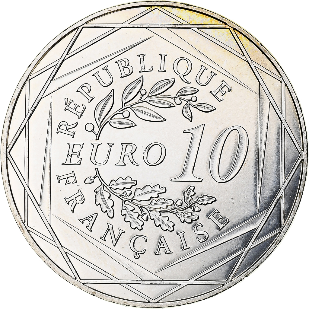France, 10 Euro, Coq, 2014, Paris, SPL, Argent