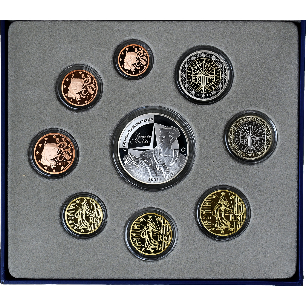 France, Jacques Cartier, Coffret 1ct. - 10€, 2011, MDP, Série BE, FDC