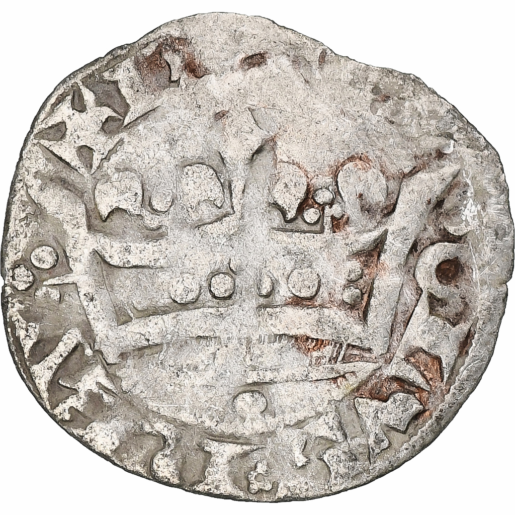 France, Charles IV, Double Parisis, 1323-1328, Billon, , Duplessy:244b