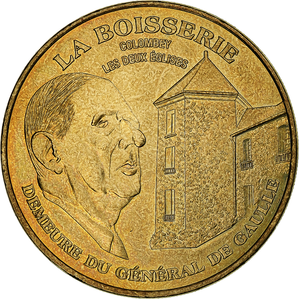 France, Touristic Token, De Gaulle, Colombey les Deux Eglises, La Boisserie