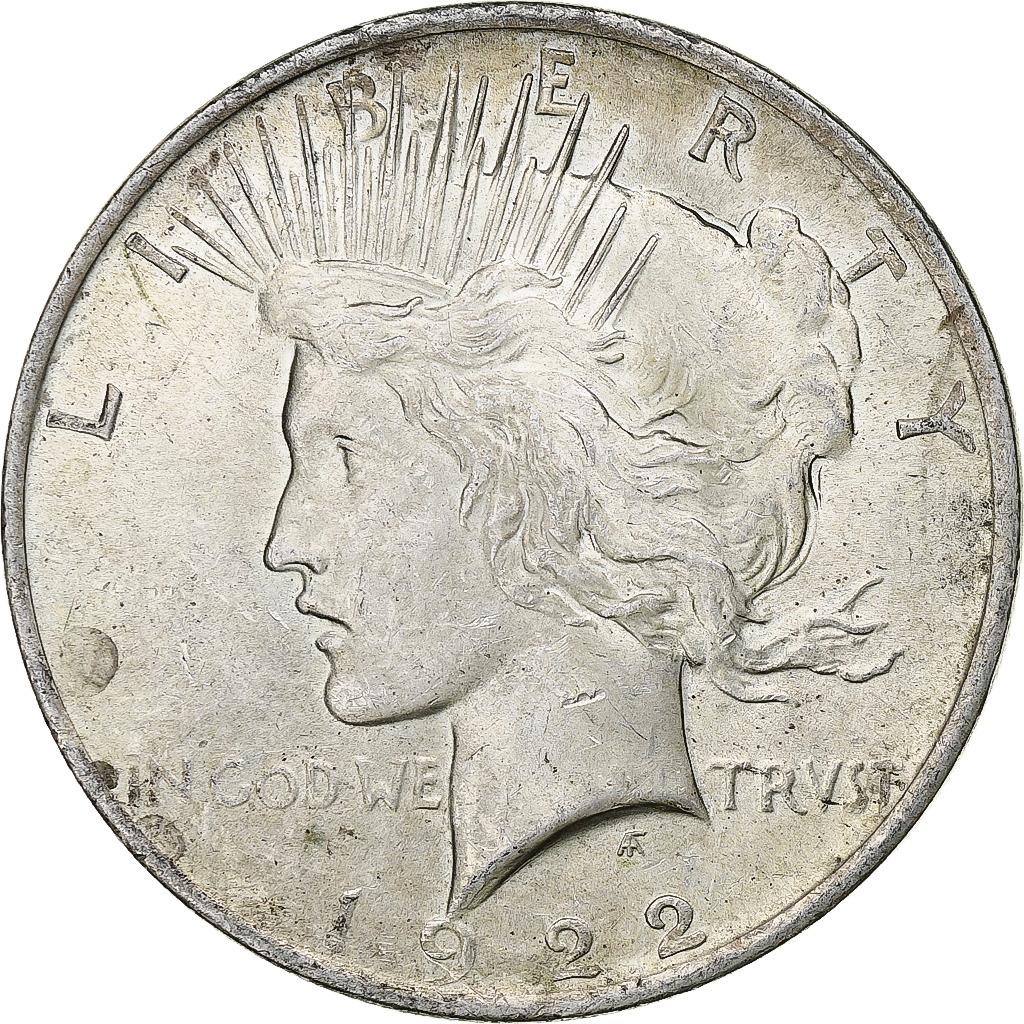 United States, Dollar, Peace, 1922, Philadelphia, Silver, 
