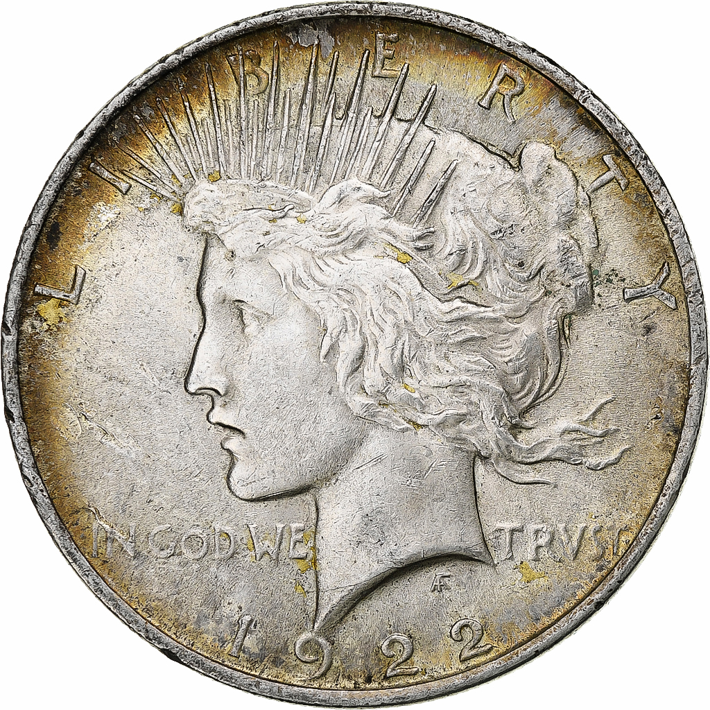 United States, Dollar, Peace, 1922, Philadelphia, Silver, 