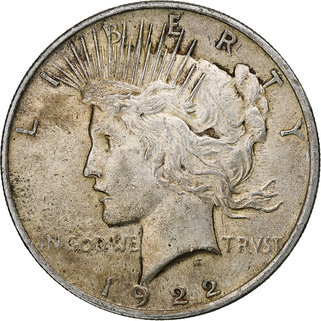 United States, Dollar, Peace, 1922, Philadelphia, Silver, 