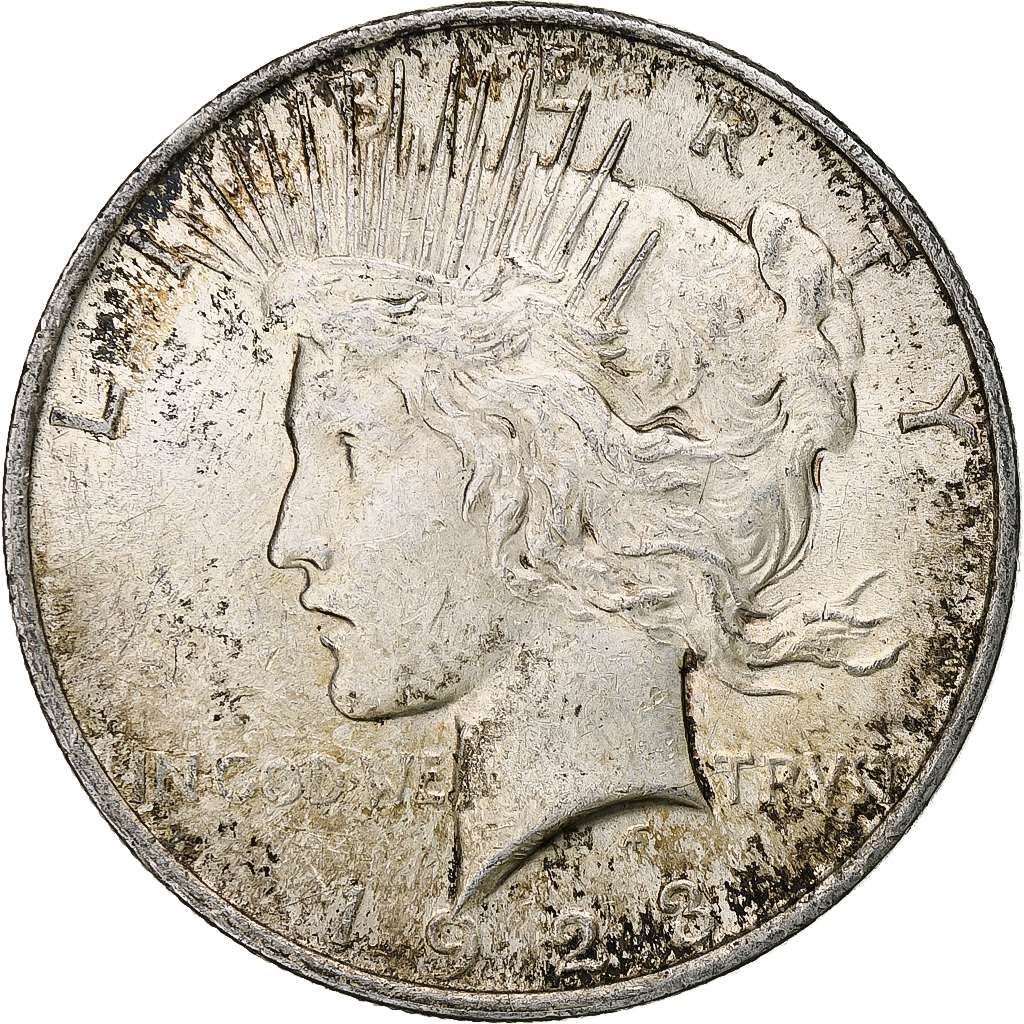 United States, Dollar, Peace, 1923, Philadelphia, Silver, 