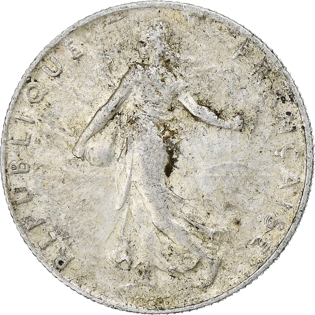 France, 50 Centimes, Semeuse, 1917, Paris, Silver, , Gadoury:420