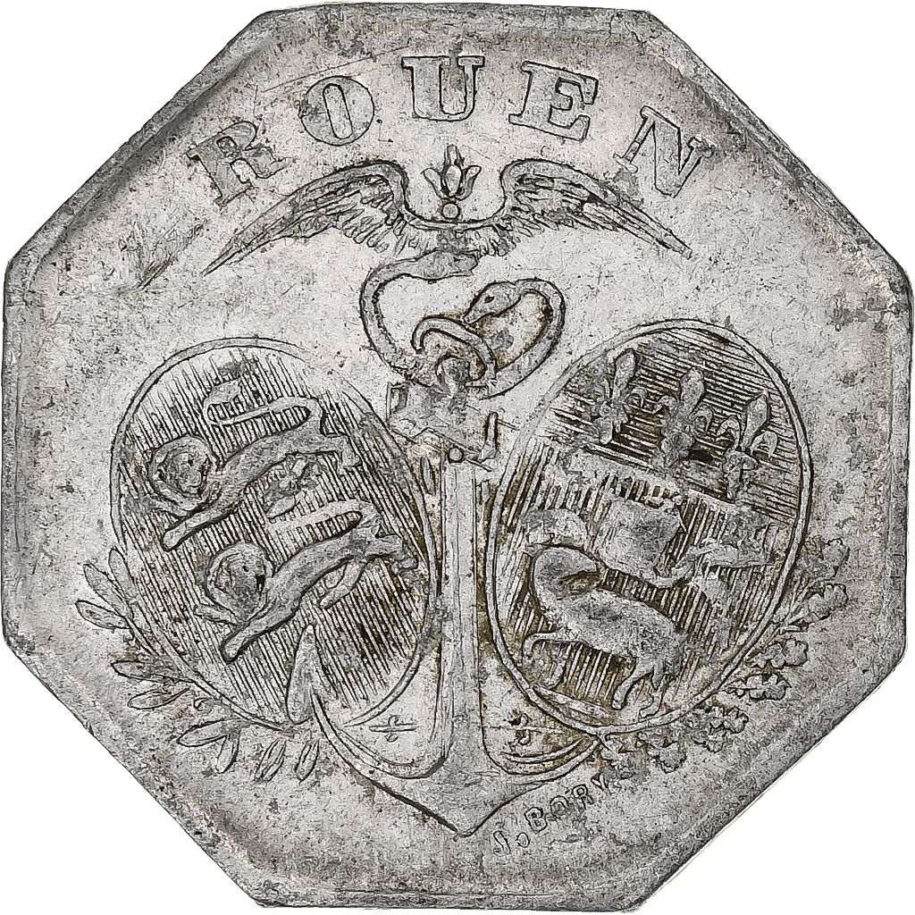 France, Chambre de commerce de Rouen, 10 Centimes, 1918, , Aluminium