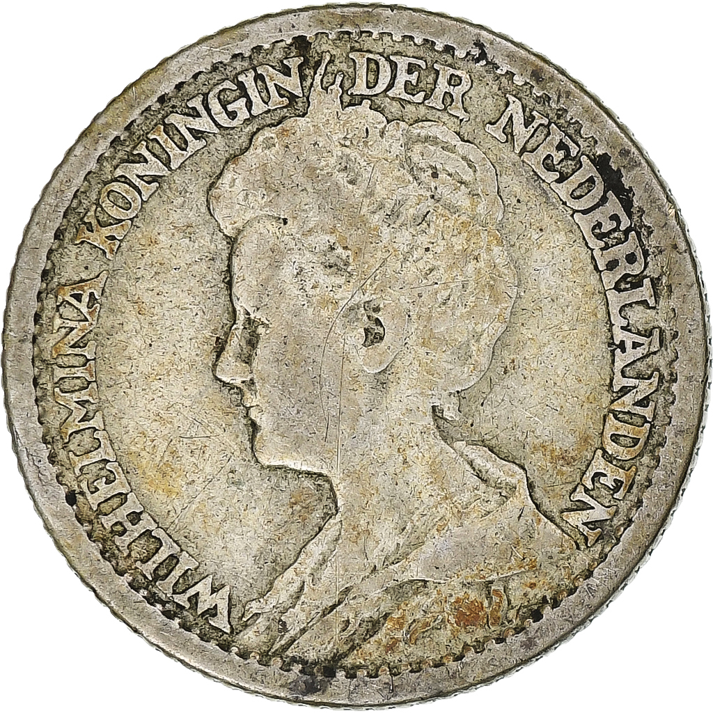 Netherlands, Wilhelmina I, 25 Cents, 1914, Utrecht, Silver, , KM:146