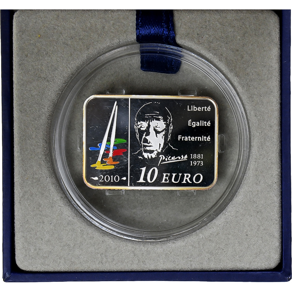 France, 10 Euro, Pablo Picasso, Proof, 2010, MDP, Silver, 