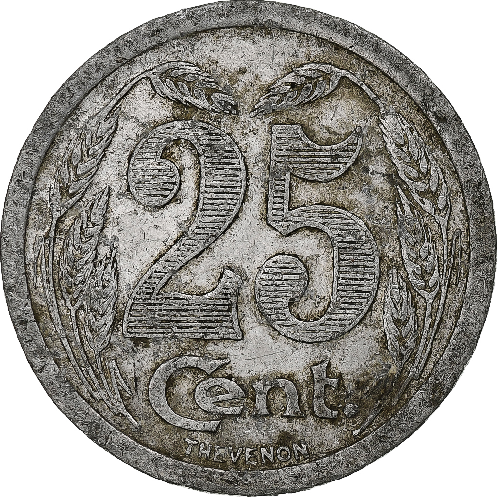 France, Chambre de commerce d'Evreux, 25 Centimes, 1921, , Aluminium