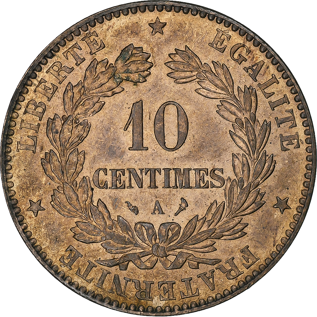 France, 10 Centimes, Cérès, 1897, Paris, Bronze, , Gadoury:265a