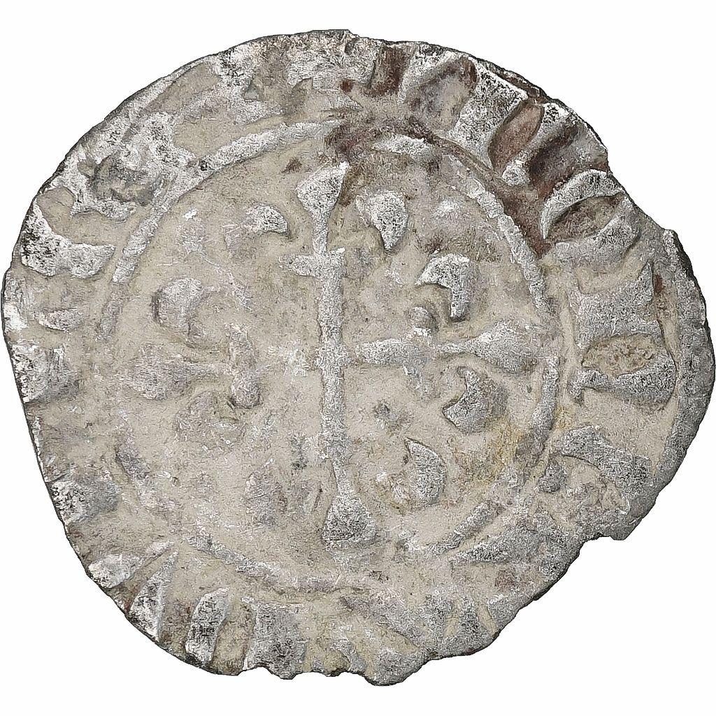 France, Charles IV, Double Parisis, 1323-1328, Billon, , Duplessy:244b