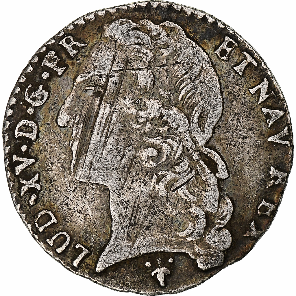 France, Louis XV, 1/10 Écu au bandeau, 1764, Reims, Silver, VF(30-35)