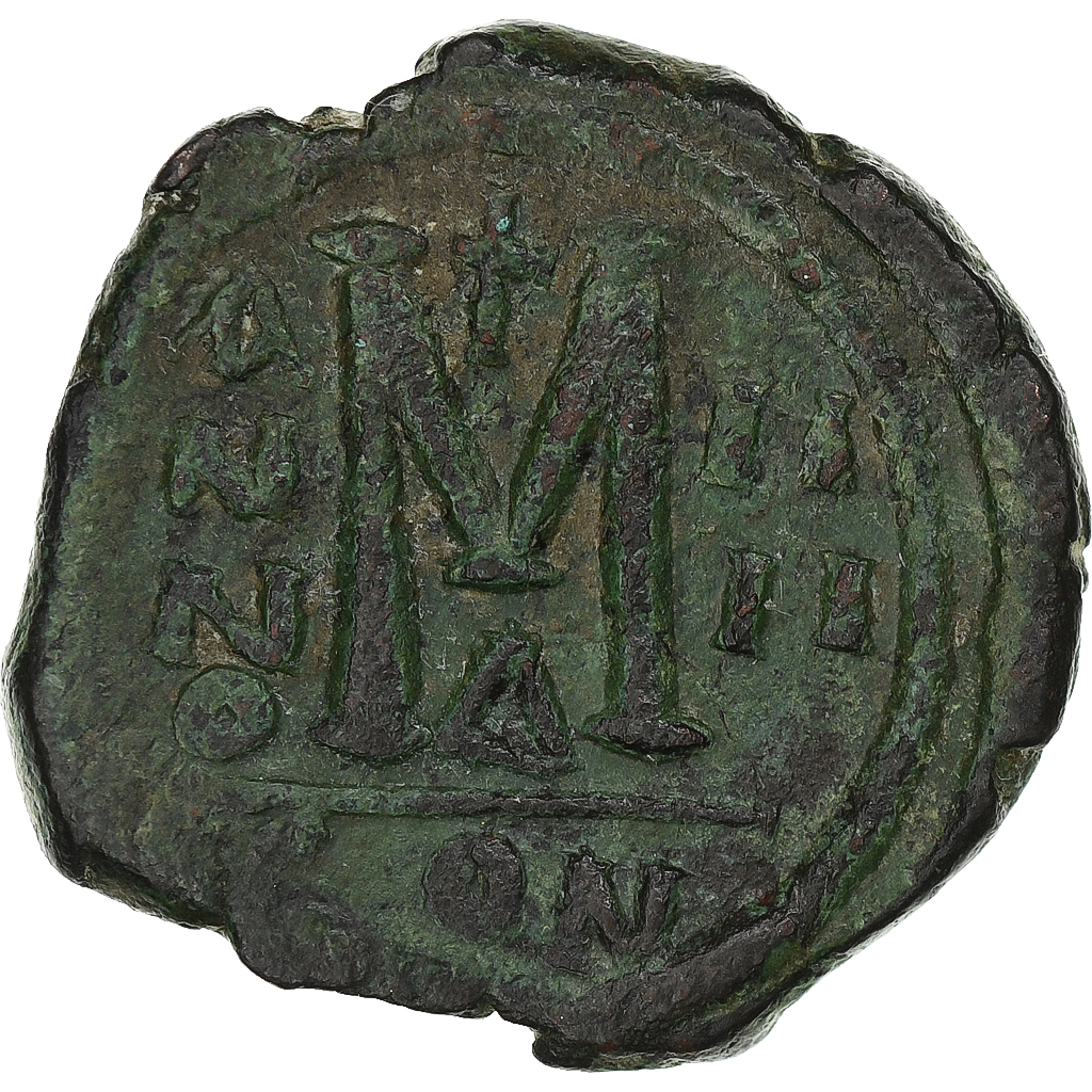 Justin II et Sophie, Follis, 568-569, Constantinople, Bronze, 