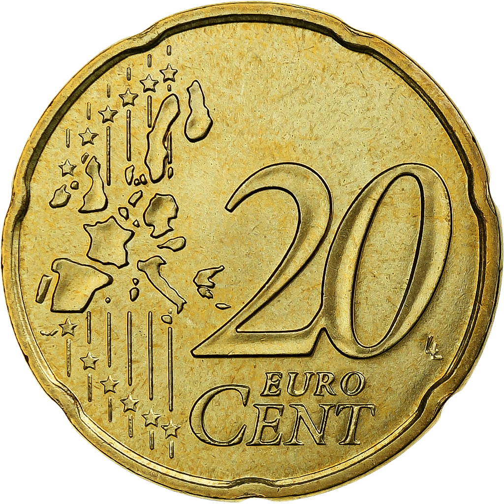 Frankreich, 20 Euro Cent, BU, 2002, MDP, Nordic gold, STGL, KM:1286