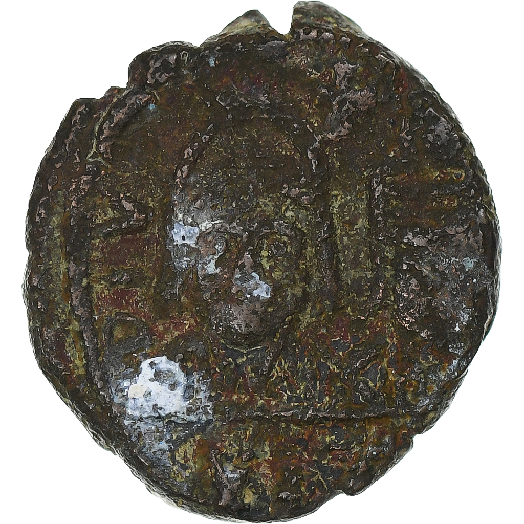 Justin II et Sophie, 10 Nummi, 572-578, Carthage, Bronze, 