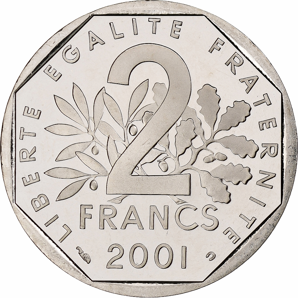 France, 2 Francs, Semeuse, 2001, Paris, Proof, Nickel, , Gadoury:547b