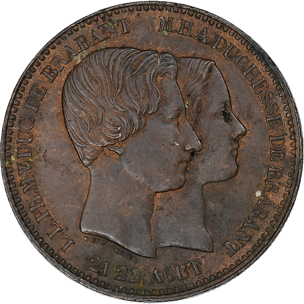 Belgium, Medal, Léopold Ier, Mariage du Duc de Brabant, 1853, Bronze, 