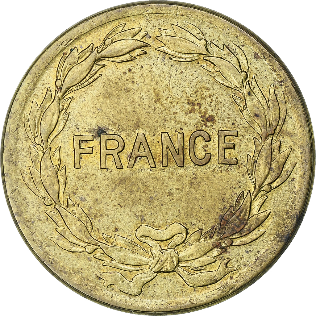 France, 2 Francs, France Libre, 1944, Philadelphia, Cupro-Aluminium, 