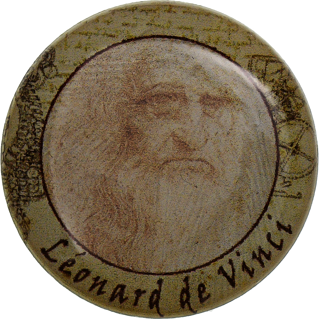 Italy, Token, Léonard de Vinci - portrait, Nickel, 