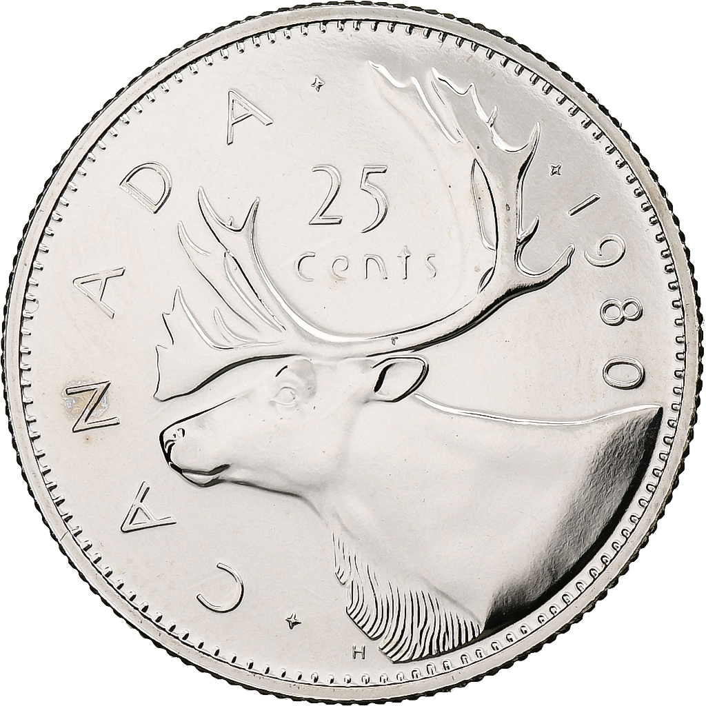 Canada, Elizabeth II, 25 Cents, 1980, Ottawa, Proof, Nickel, , KM:74