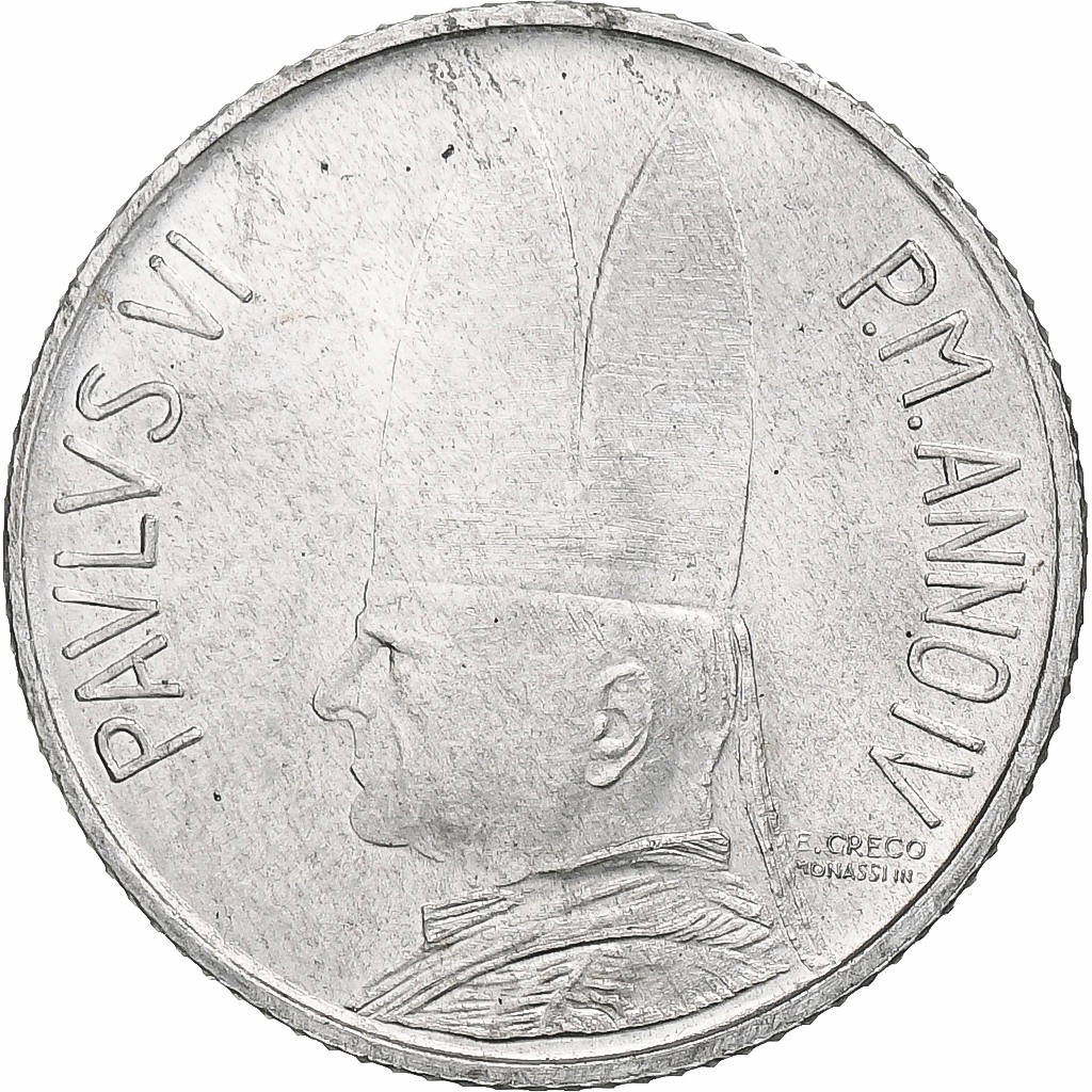 Vatican, Paul VI, 2 Lire, 1966 - Anno IV, Rome, Aluminum, , KM:85
