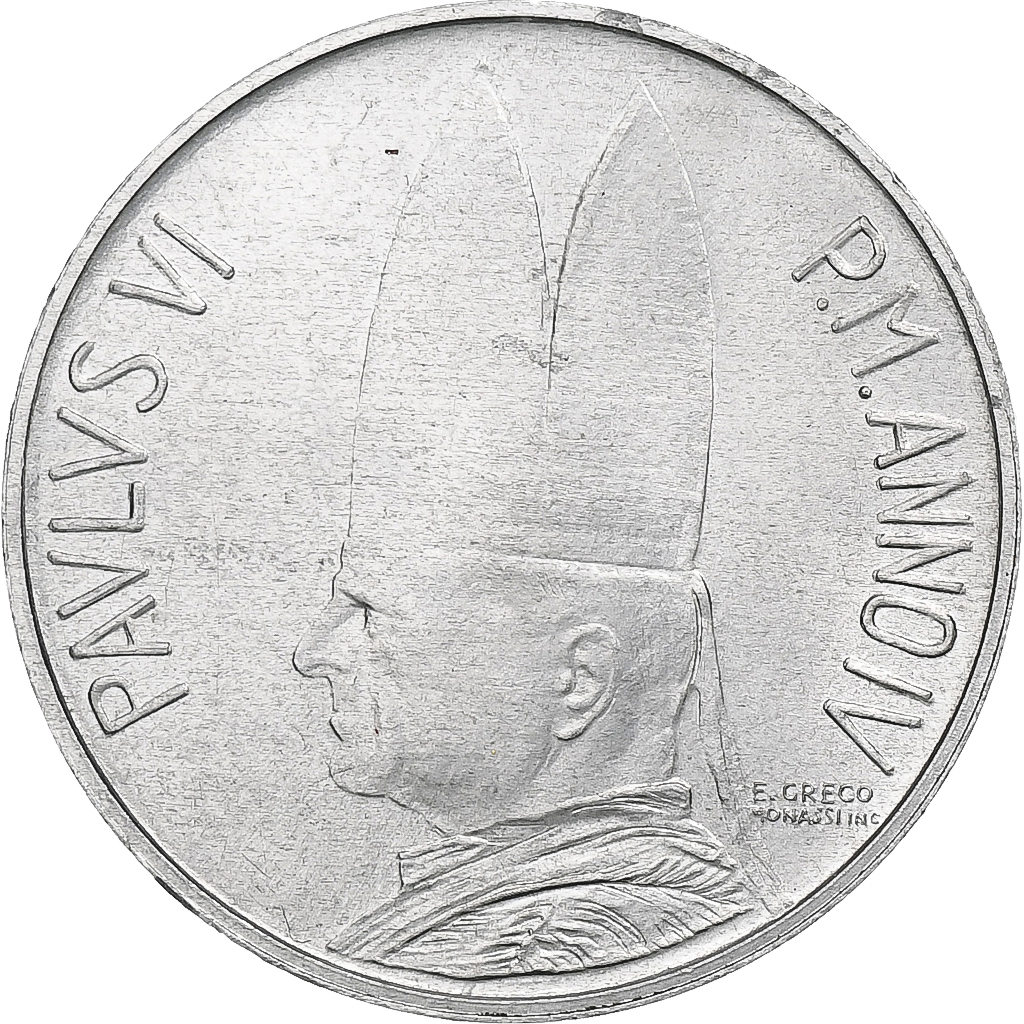 Vatican, Paul VI, 5 Lire, 1966 - Anno IV, Rome, Aluminum, , KM:86