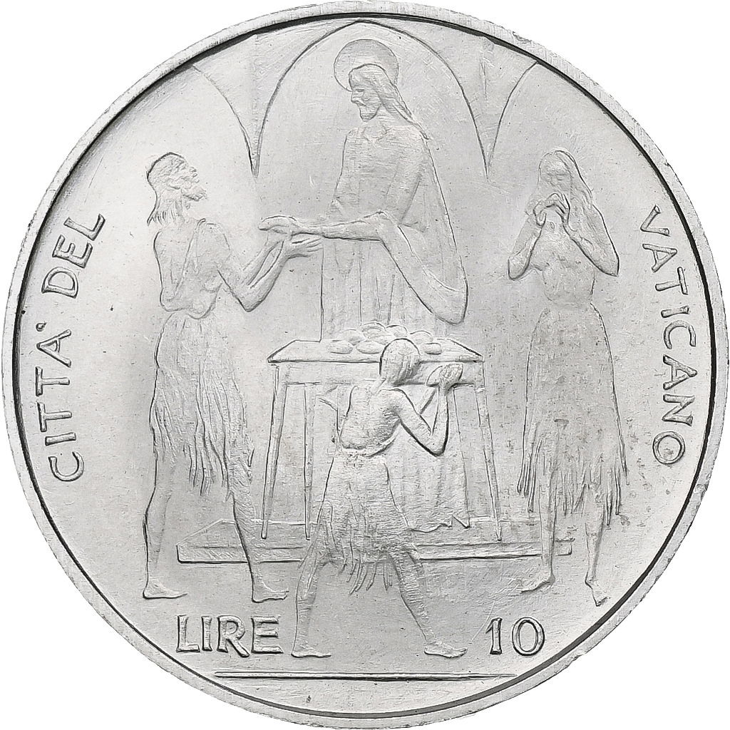 Vatican, Paul VI, 10 Lire, 1968 (Anno VI), Rome, Aluminum, , KM:103